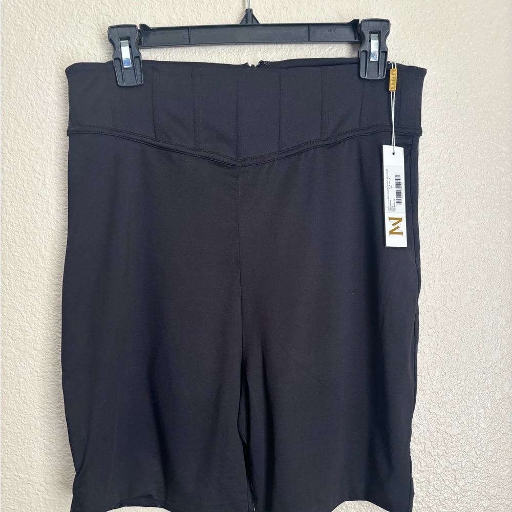 Meshki High Waist Black Women's Shorts NWT